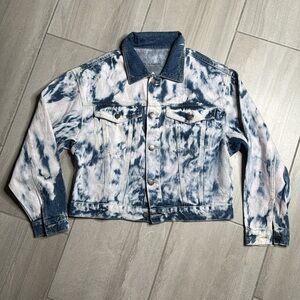 BP. Stylish Denim Jacket - Blue Tie-Dye